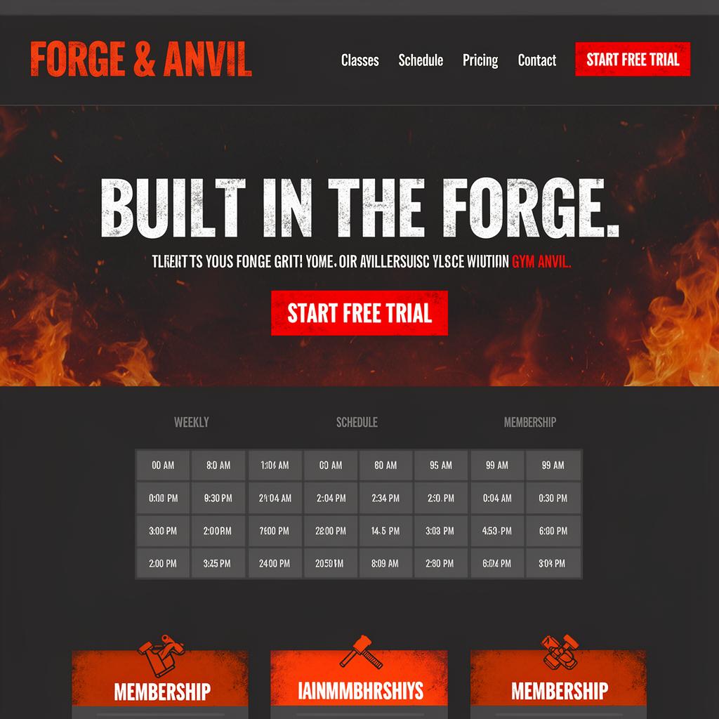 Forge & Anvil Gym website preview