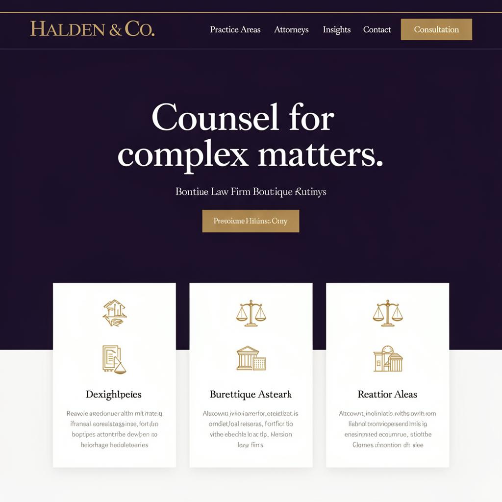 Halden & Co. Law website preview